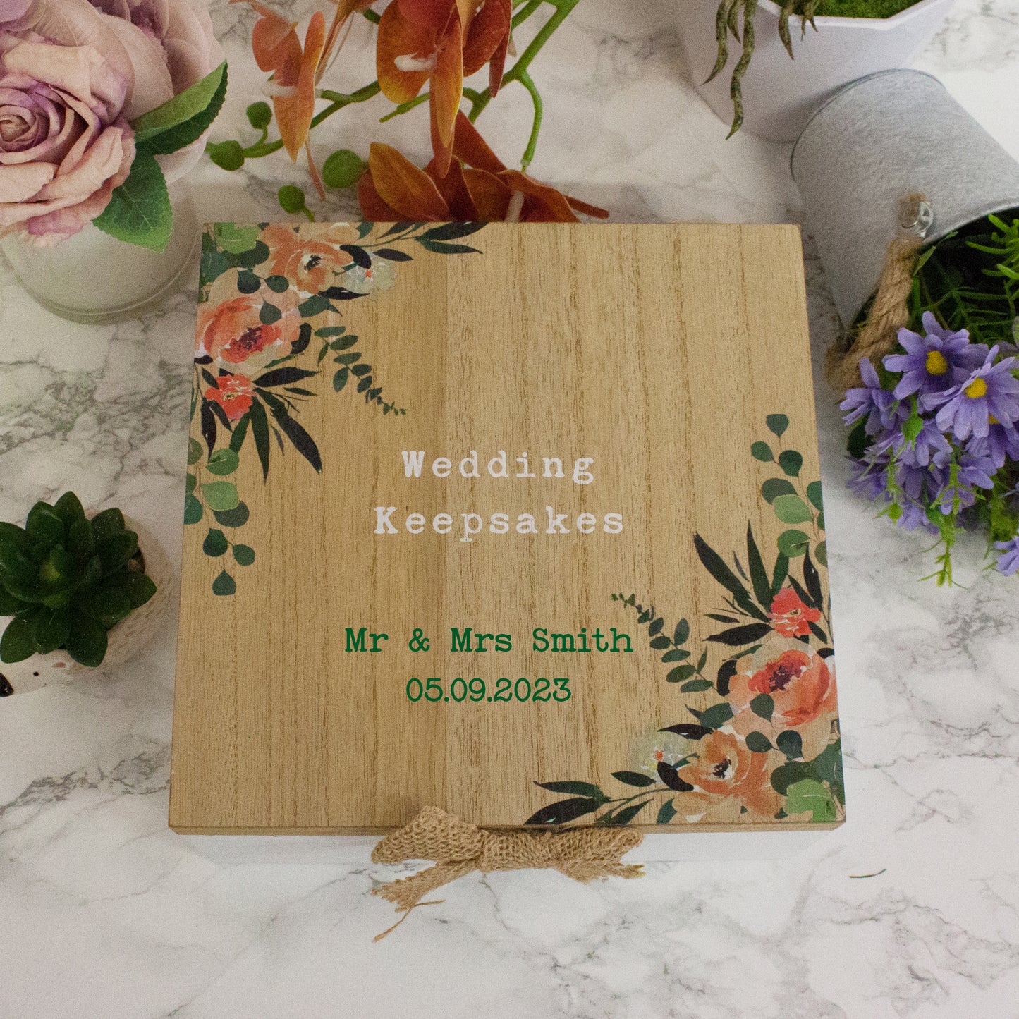 Personalised Wooden Wedding Keepsake Memory Box  - Always Looking Good -   