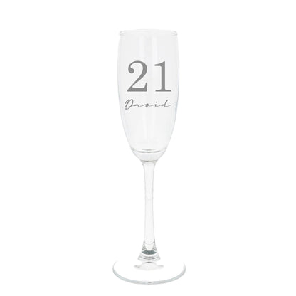 Personalised Engraved Big Birthday Champagne Flute Filled Occasion Glass  - Always Looking Good - Empty Glass  