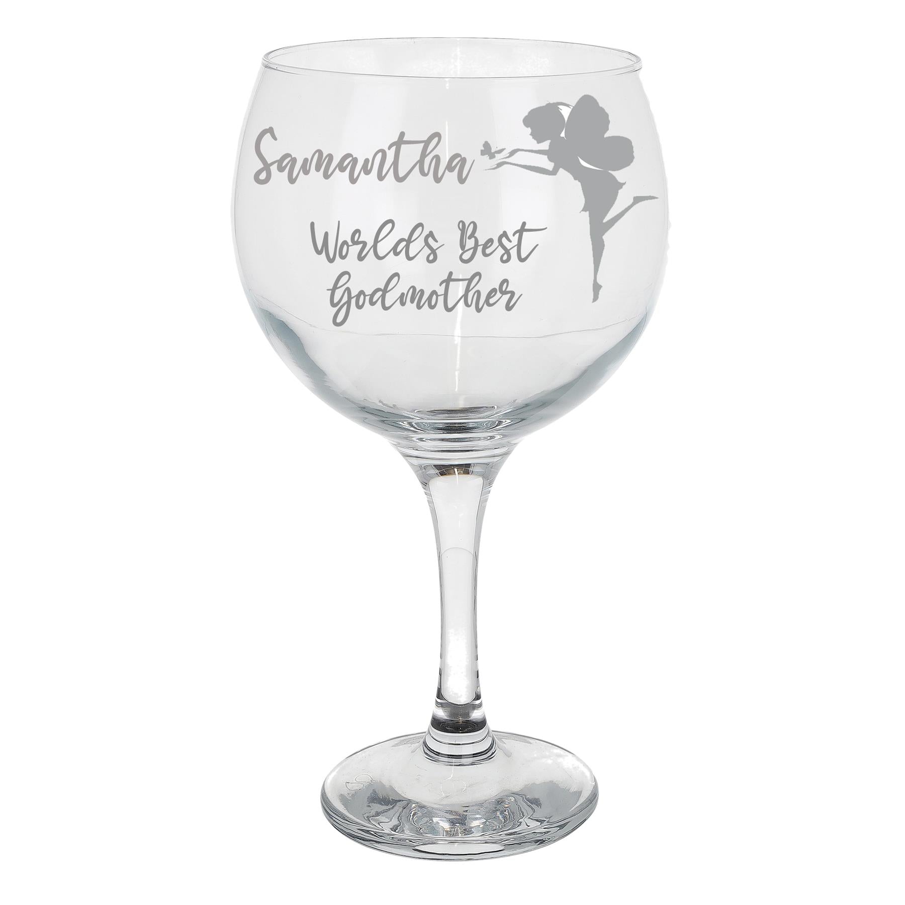 Engraved Personalised Gin Glass Gift for Godmother  - Always Looking Good -   