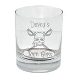 Personalised Engraved Rum Glass Skull Pirate Design  - Always Looking Good -   