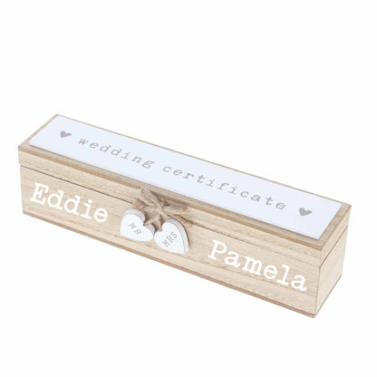 Personalised Wedding Certificate Box – Keepsake Gift  - Always Looking Good -   