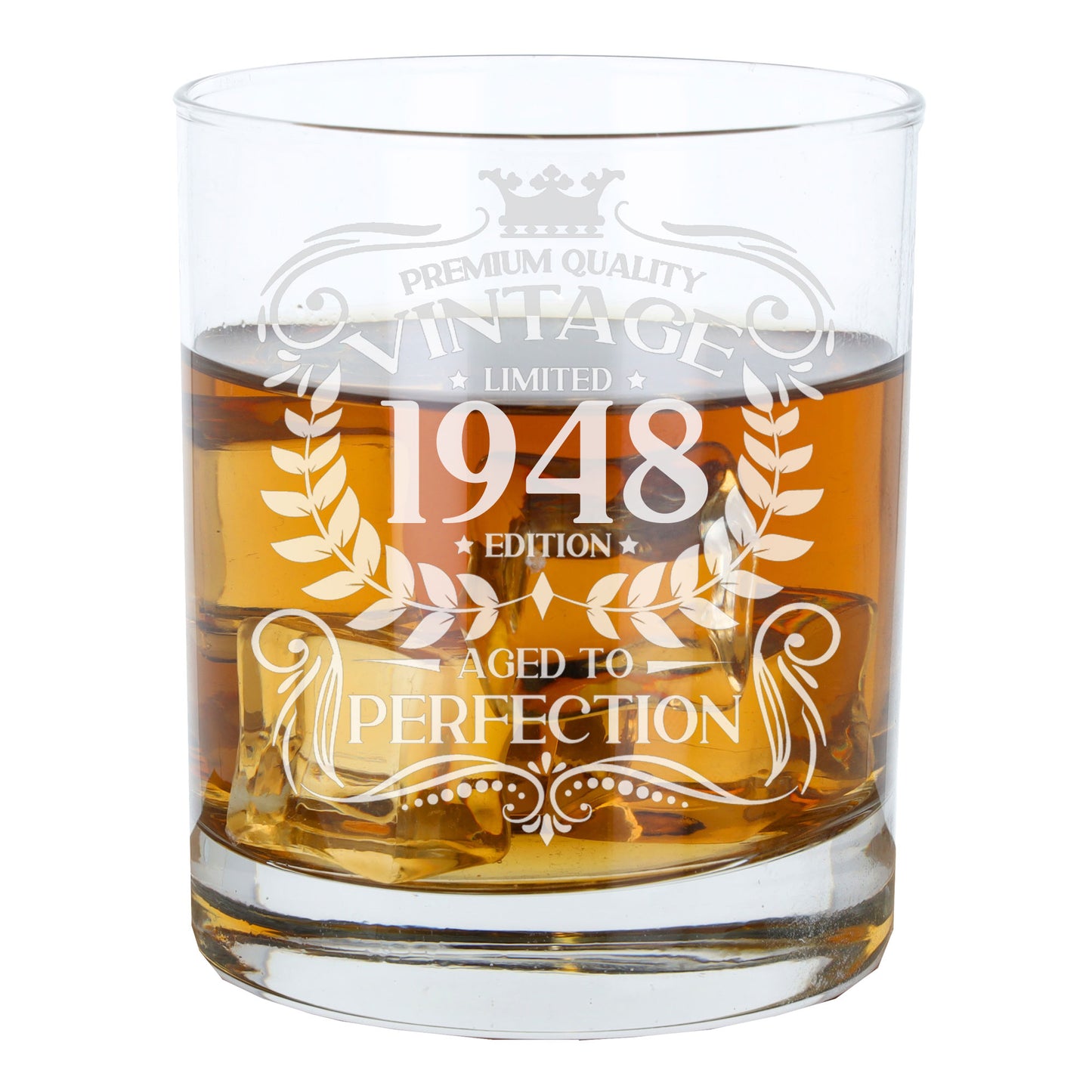 Vintage 1948 75th Birthday Engraved Whiskey Glass Gift  - Always Looking Good -   