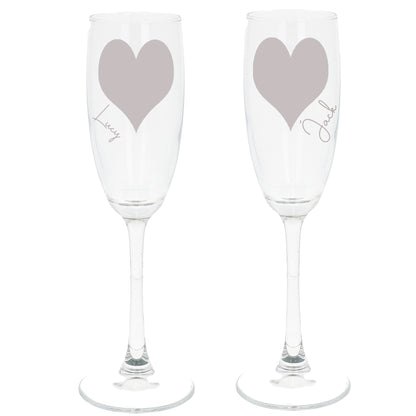 Set of 2 Personalised Engraved Engagement Wedding Couples Champagne Flutes  - Always Looking Good -   