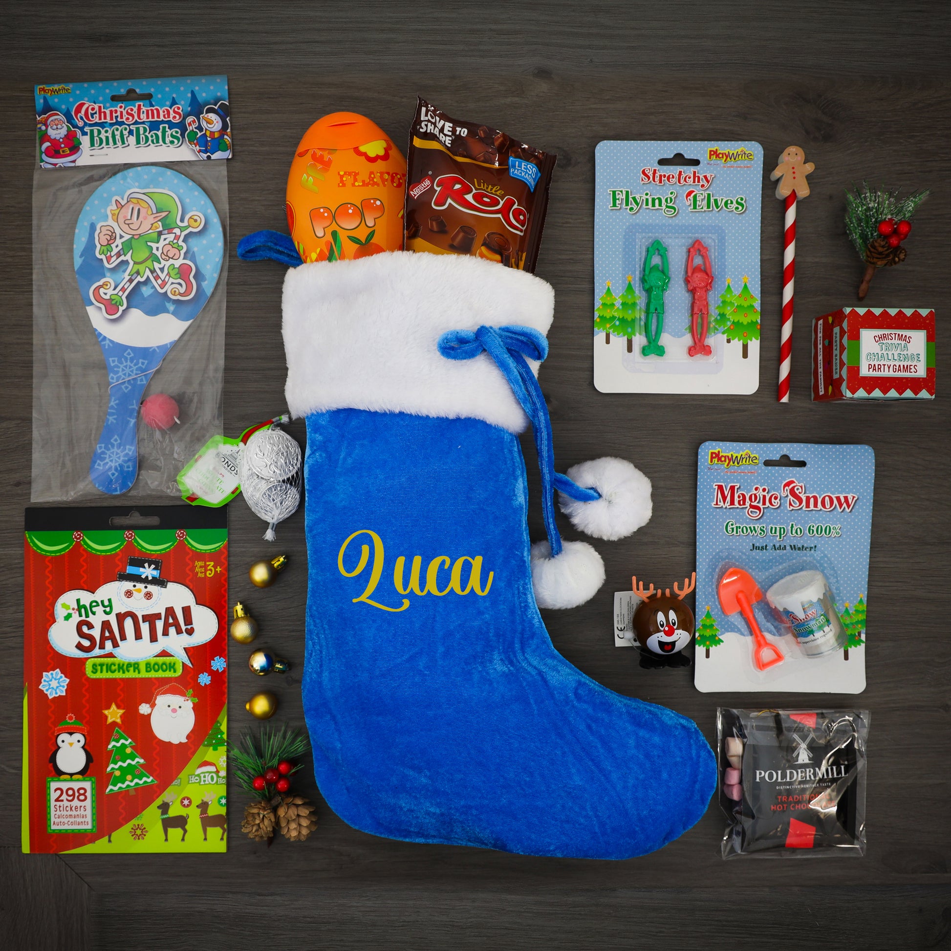 Vinyl Christmas  Stocking Personalised with name & Filled Ready to gift  - Always Looking Good -   