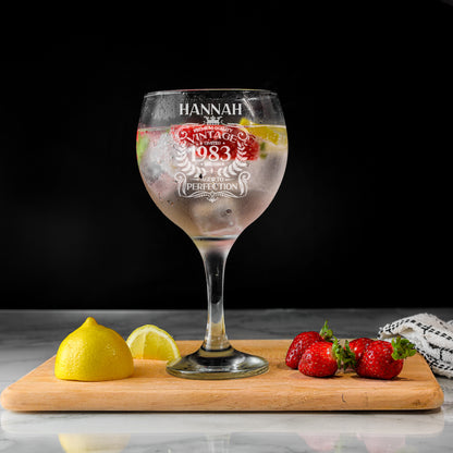 Personalised Engraved Vintage Birthday Design Glass and/or Coaster Gift  - Always Looking Good -   