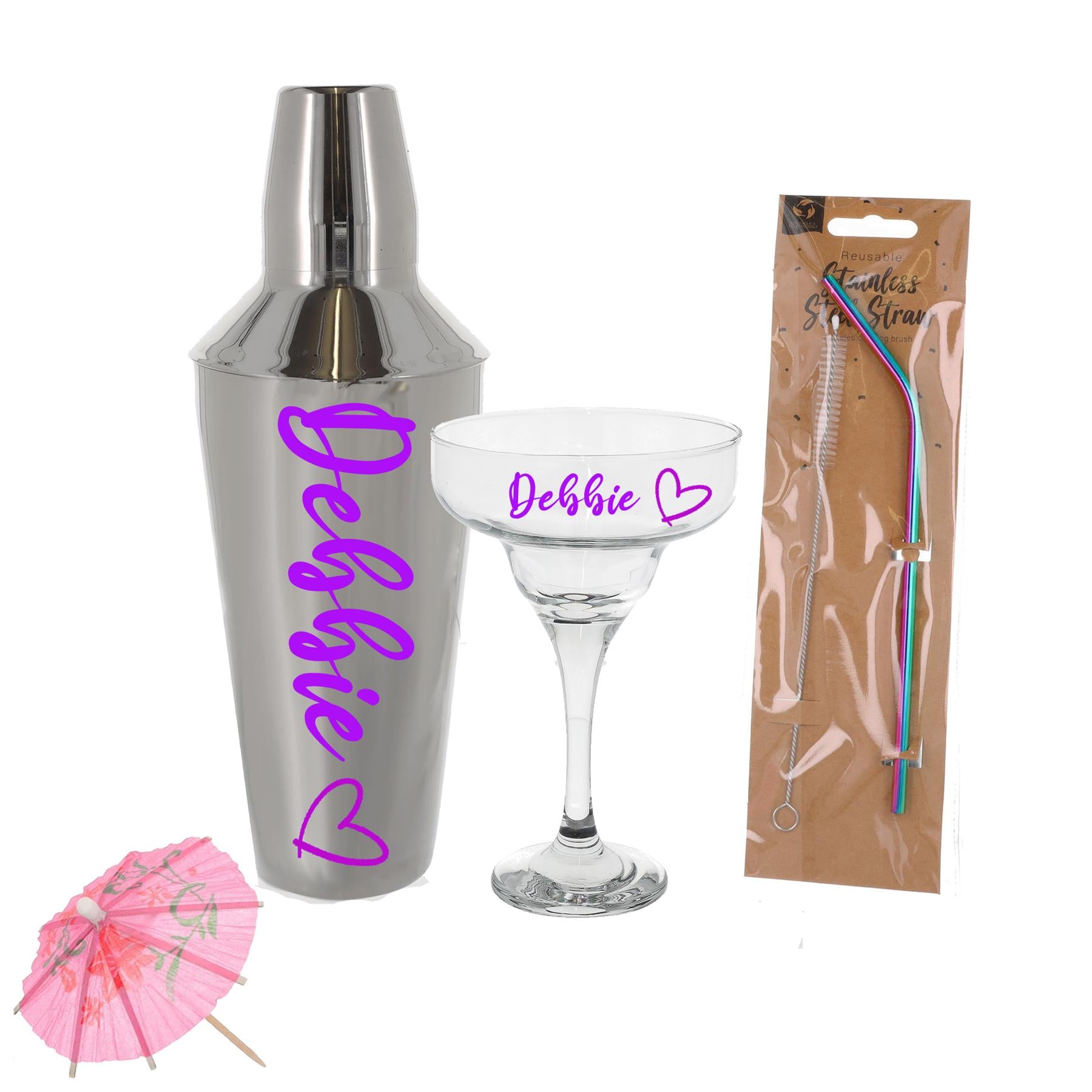 Personalised Margarita Cocktail Shaker Set with Glass Gift Set  - Always Looking Good - Full Set  