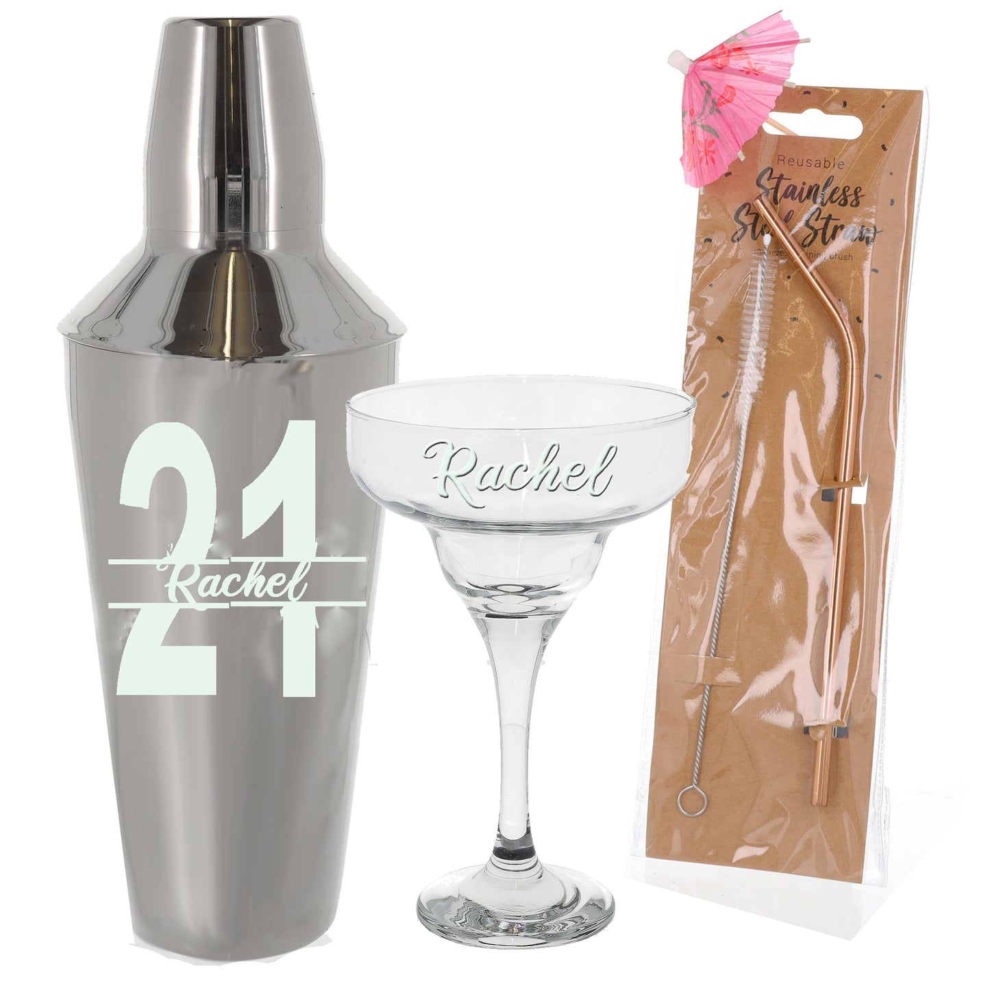 Personalised 21st Birthday Margarita Cocktail Shaker Set  - Always Looking Good -   