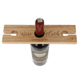 "Wine O'Clock" Engraved Wooden Wine Glass Butler Caddy – For 2/4 Glasses
 - Always Looking Good -   