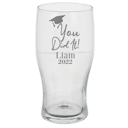 Personalised Engraved Graduation Pint Glass  - Always Looking Good -   