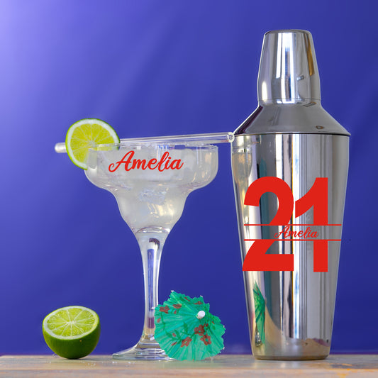 Personalised 21st Birthday Margarita Cocktail Shaker Set  - Always Looking Good -   