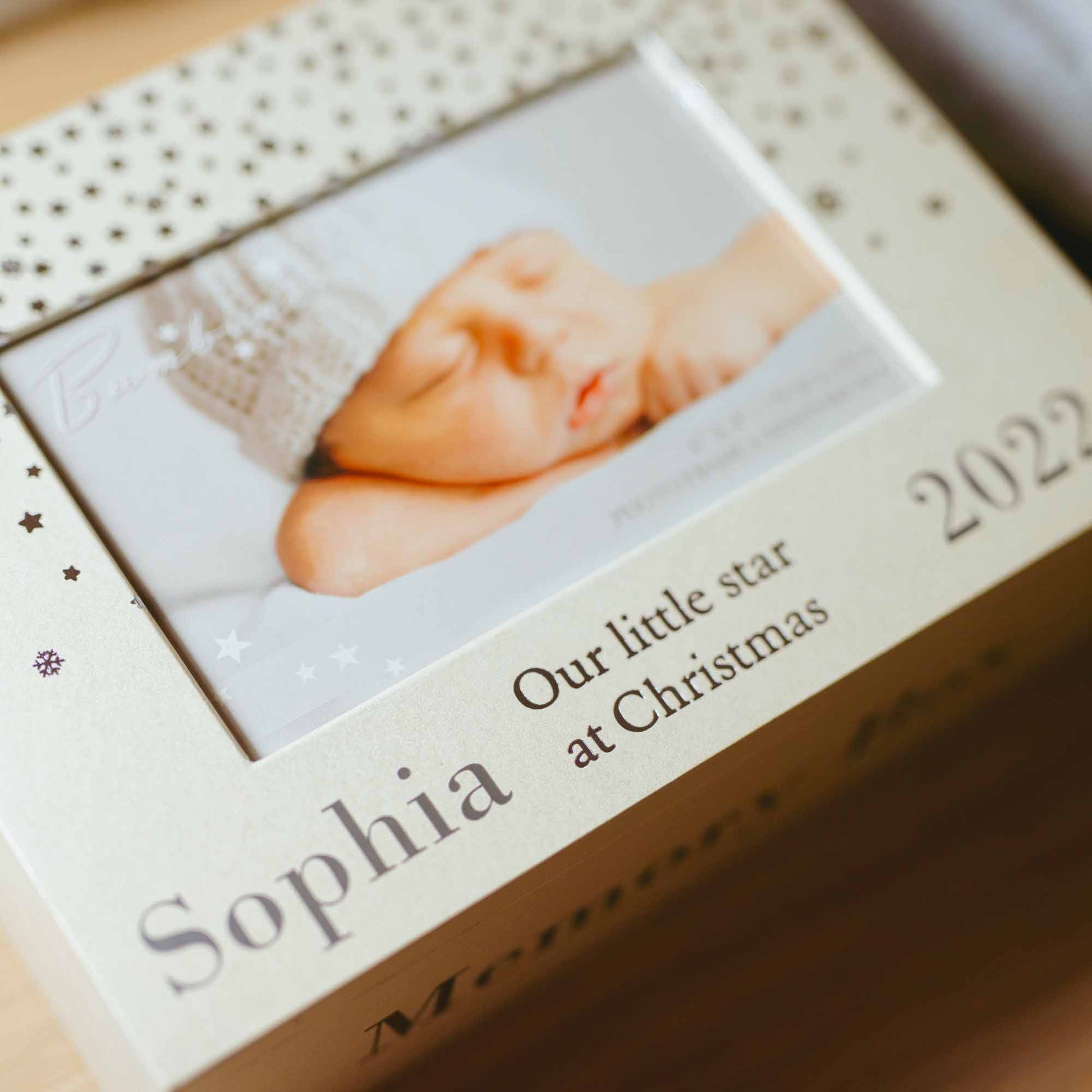 Personalised Christmas Keepsake Memory Baby Box and Photo Frame  - Always Looking Good -   