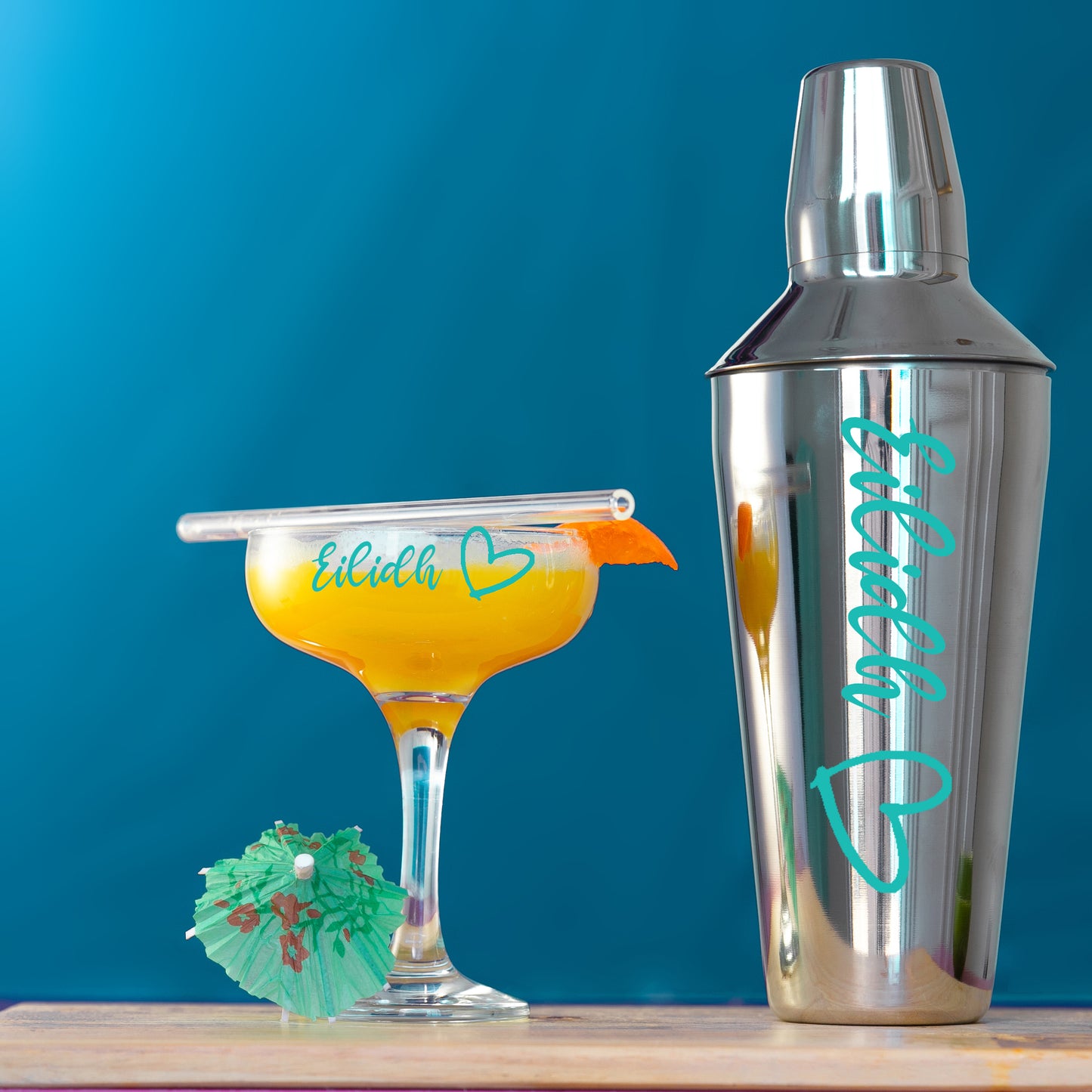 Personalised Pornstar Martini Cocktail Shaker Set With Glass & Shot Glass Gift Set  - Always Looking Good -   