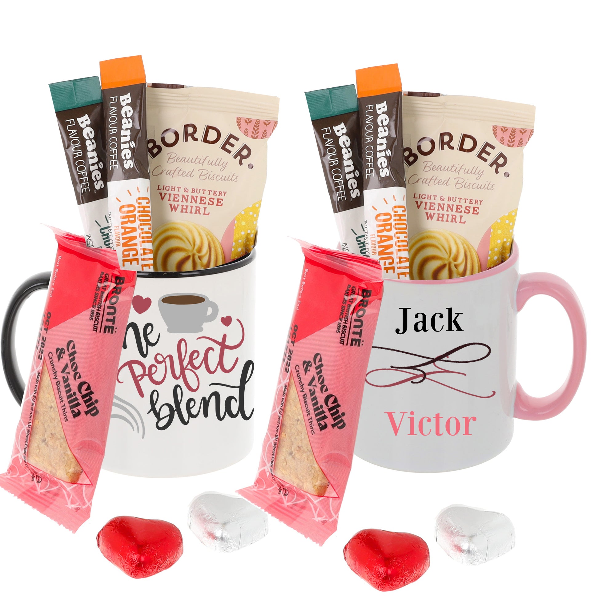 Personalised Perfect Blend Couples Matching Mug Set Gift  - Always Looking Good - Coffee Filled Mug Set  