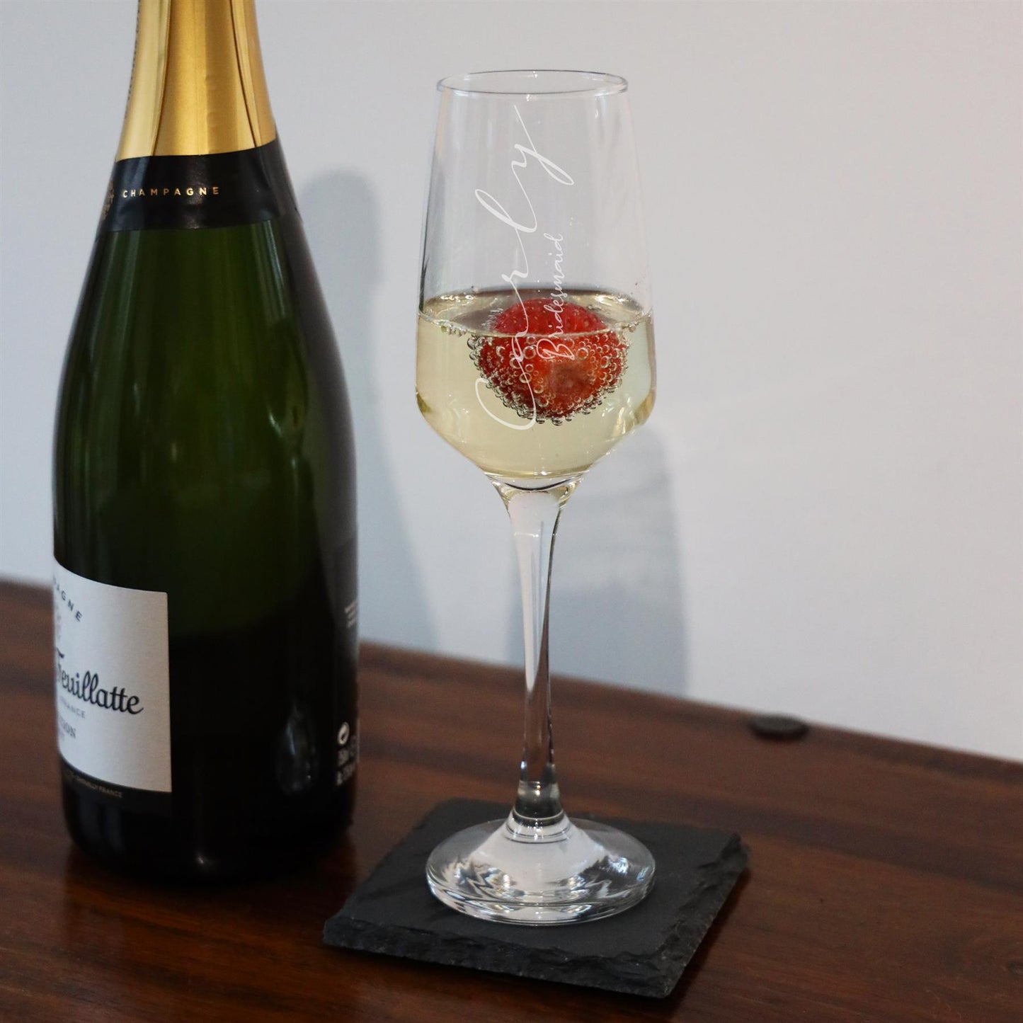 Personalised Engraved Wedding Party Champagne Glass  - Always Looking Good -   