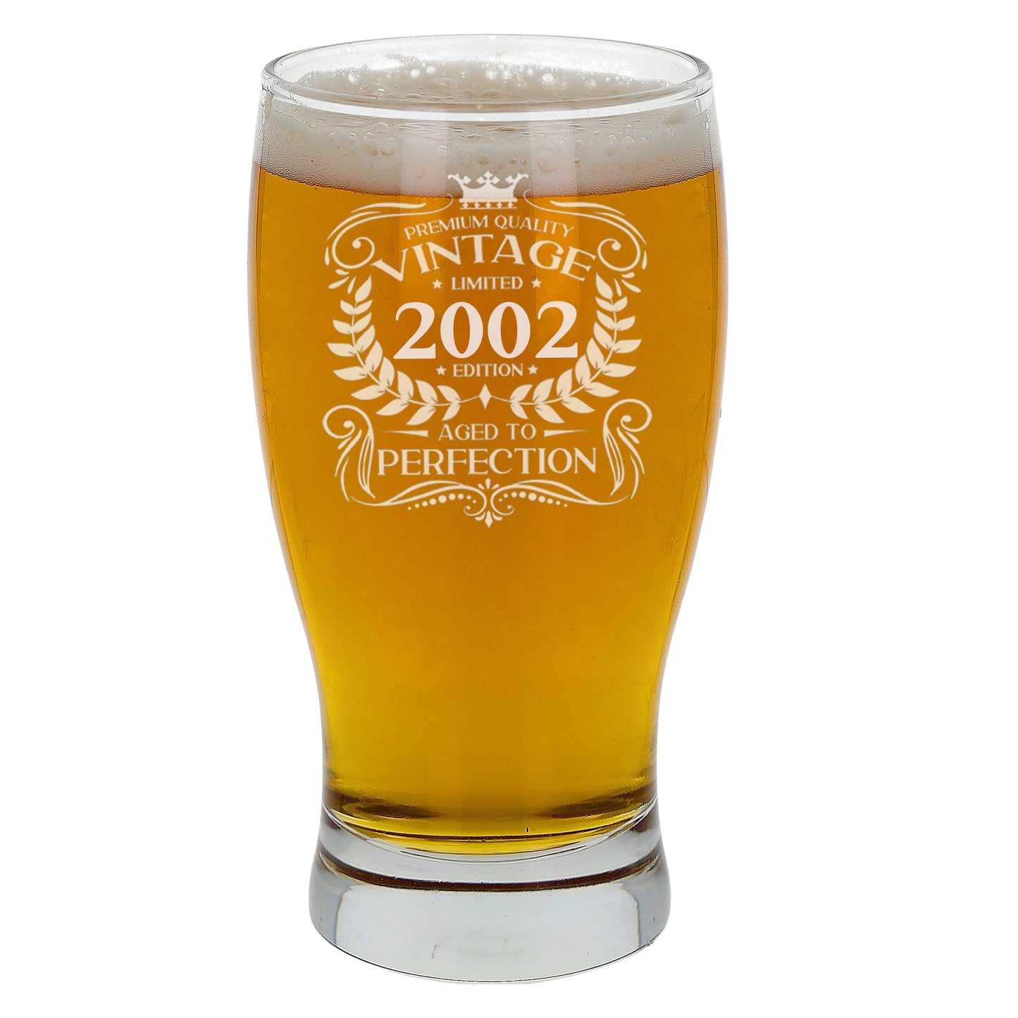 Vintage 2002 21st Birthday Engraved Beer Pint Glass Gift  - Always Looking Good -   