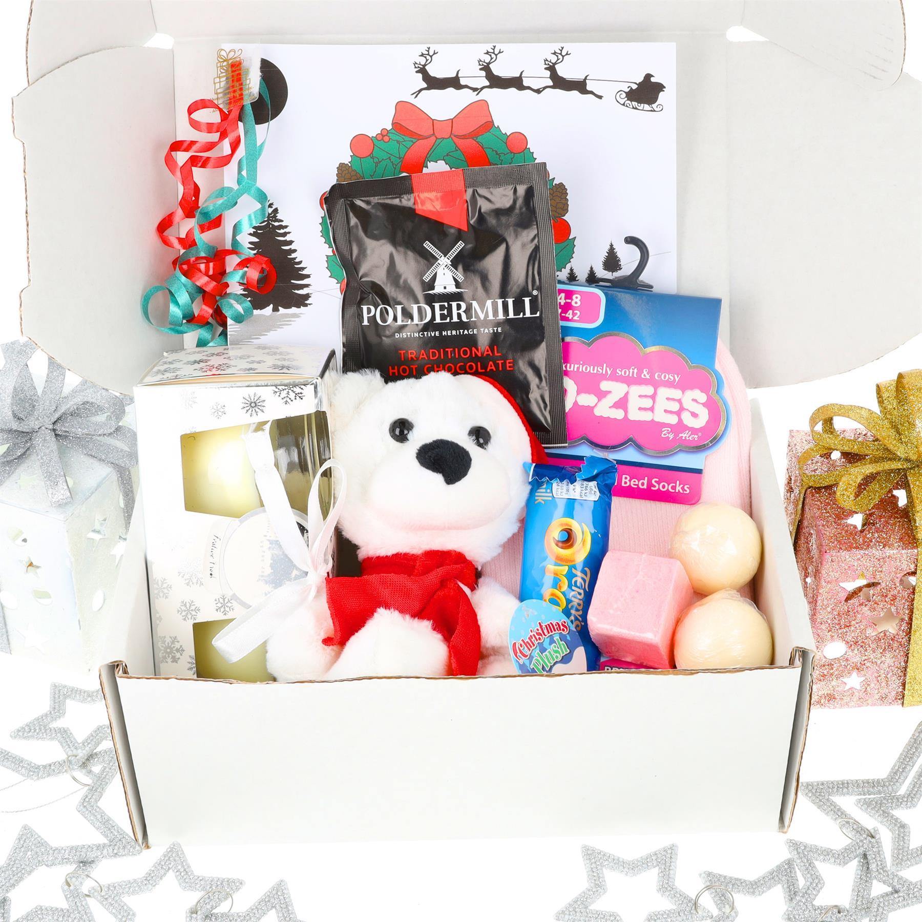 Christmas Teddy and Pamper Hamper Filled Gift Box  - Always Looking Good -   