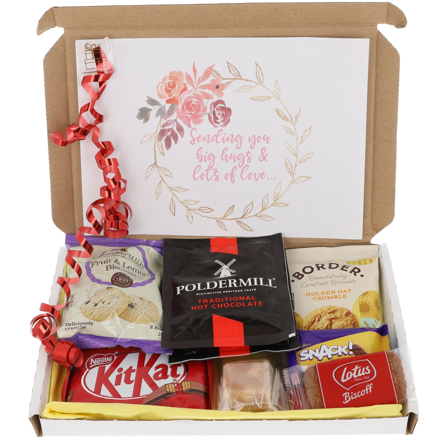 Afternoon Hot Chocolate & Biscuit Hamper Letterbox Gift Box  - Always Looking Good -   