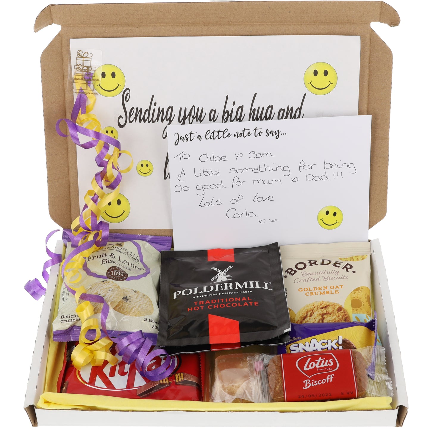 Afternoon Hot Chocolate & Biscuit Hamper Letterbox Gift Box  - Always Looking Good -   