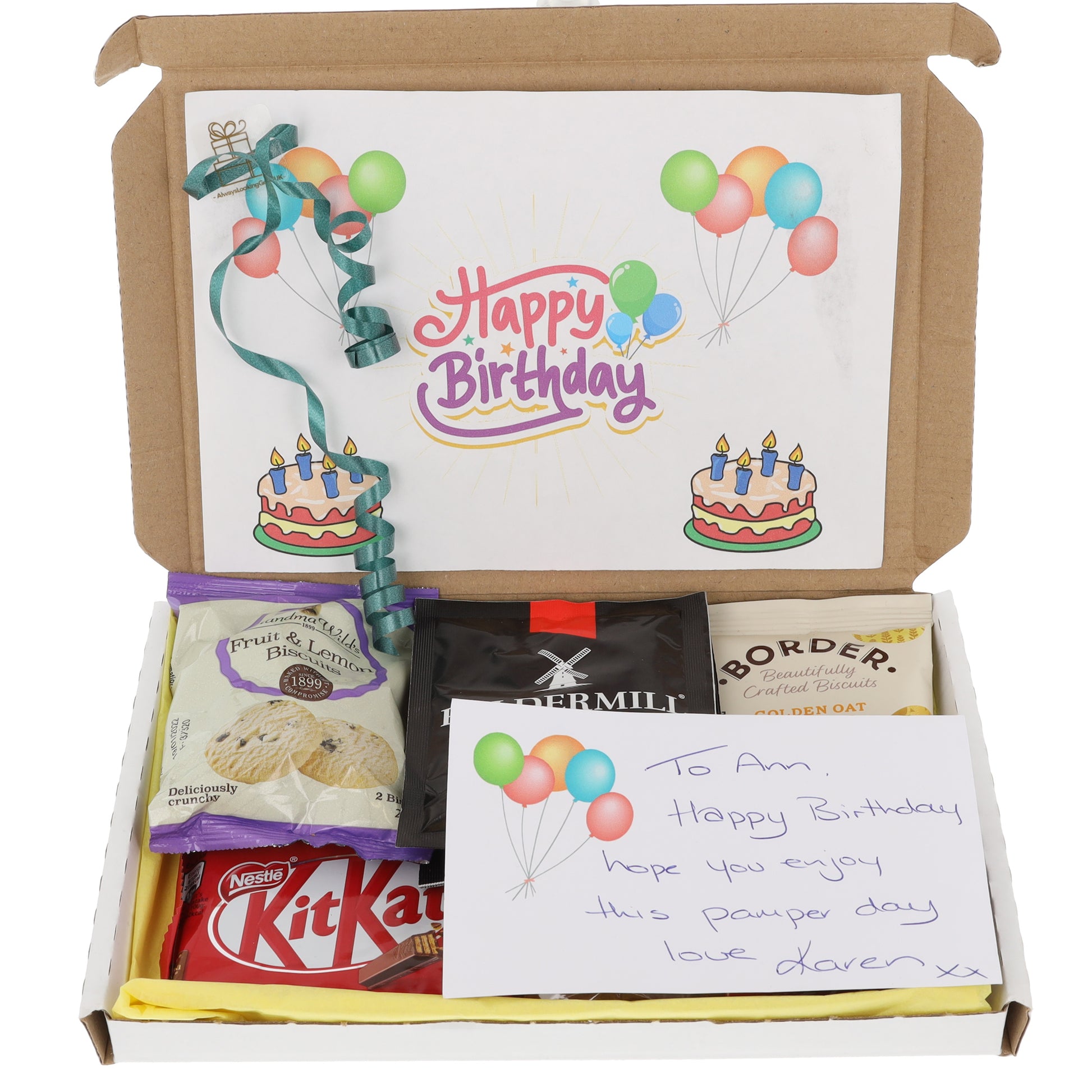 Afternoon Hot Chocolate & Biscuit Hamper Letterbox Gift Box  - Always Looking Good -   