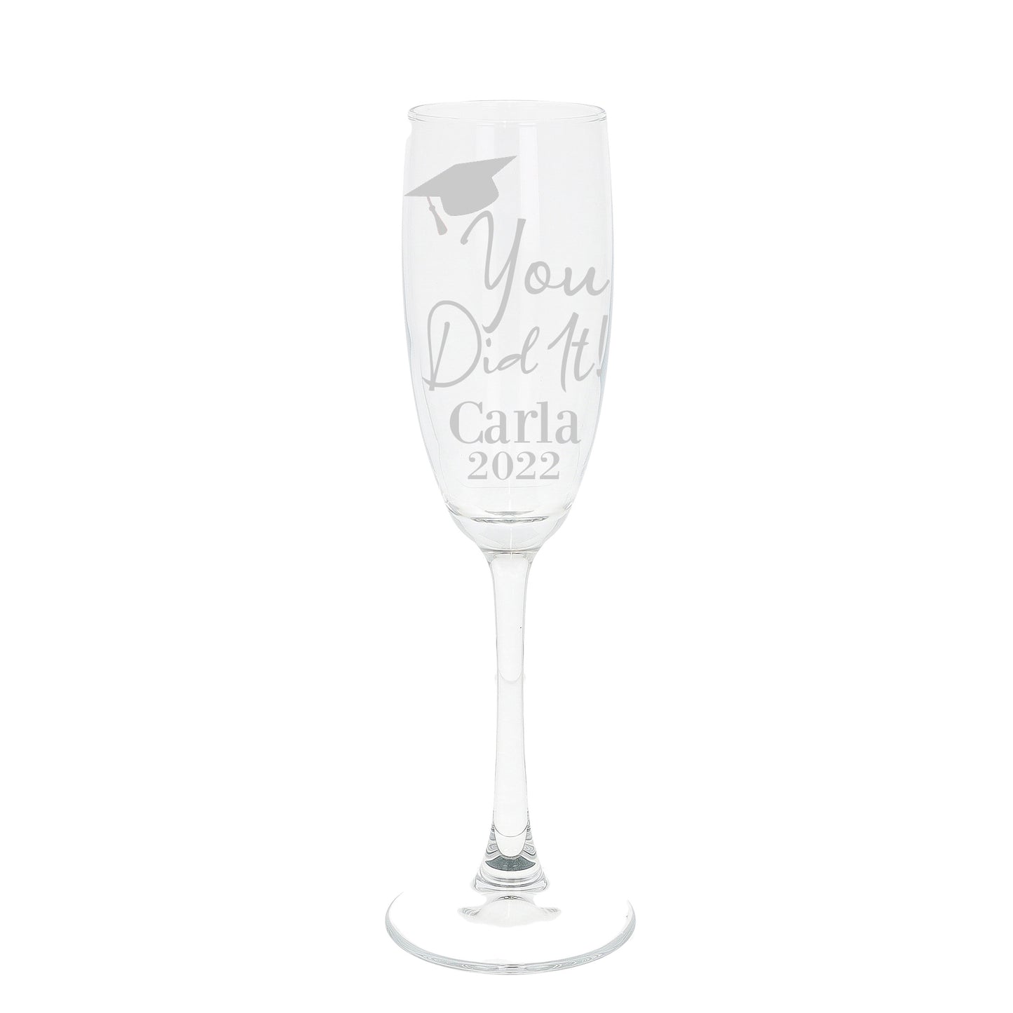 Personalised Engraved Graduation Champagne Flute Glass  - Always Looking Good -   