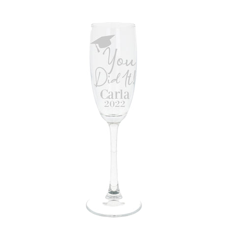 Gift For Graduates - Personalised Graduation Champagne Flute Glass
- Always Looking Good -   