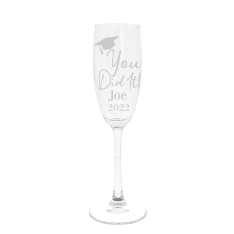 Gift For Graduates - Personalised Graduation Champagne Flute Glass
- Always Looking Good -   