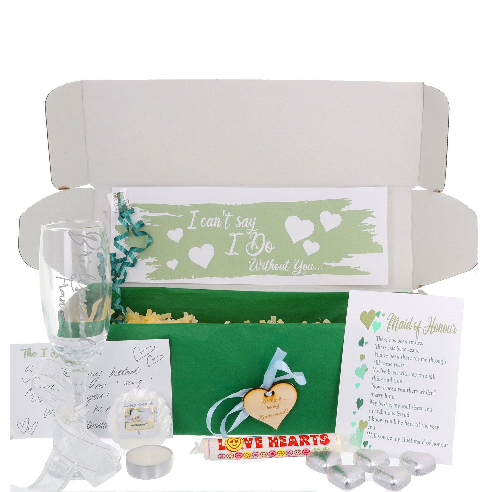 Bridesmaid Proposal Giftbox with Engraved Champagne Glass  - Always Looking Good -   