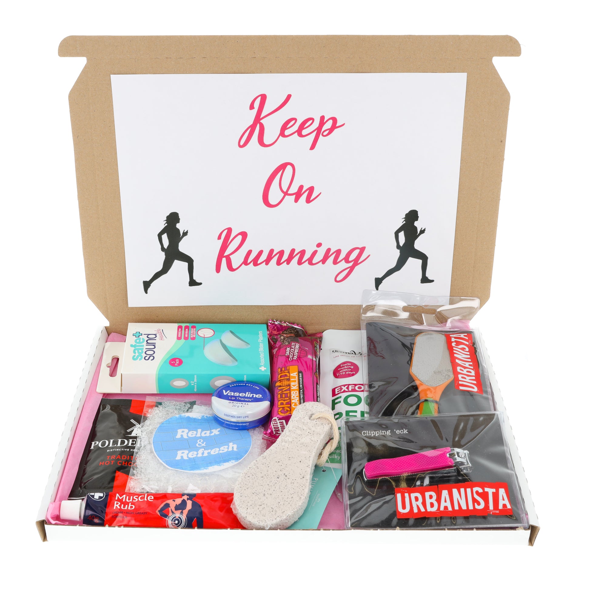 Runner Motivate & Pamper Letterbox Running Lovers Gift Set Small or Large  - Always Looking Good - Pink Large 