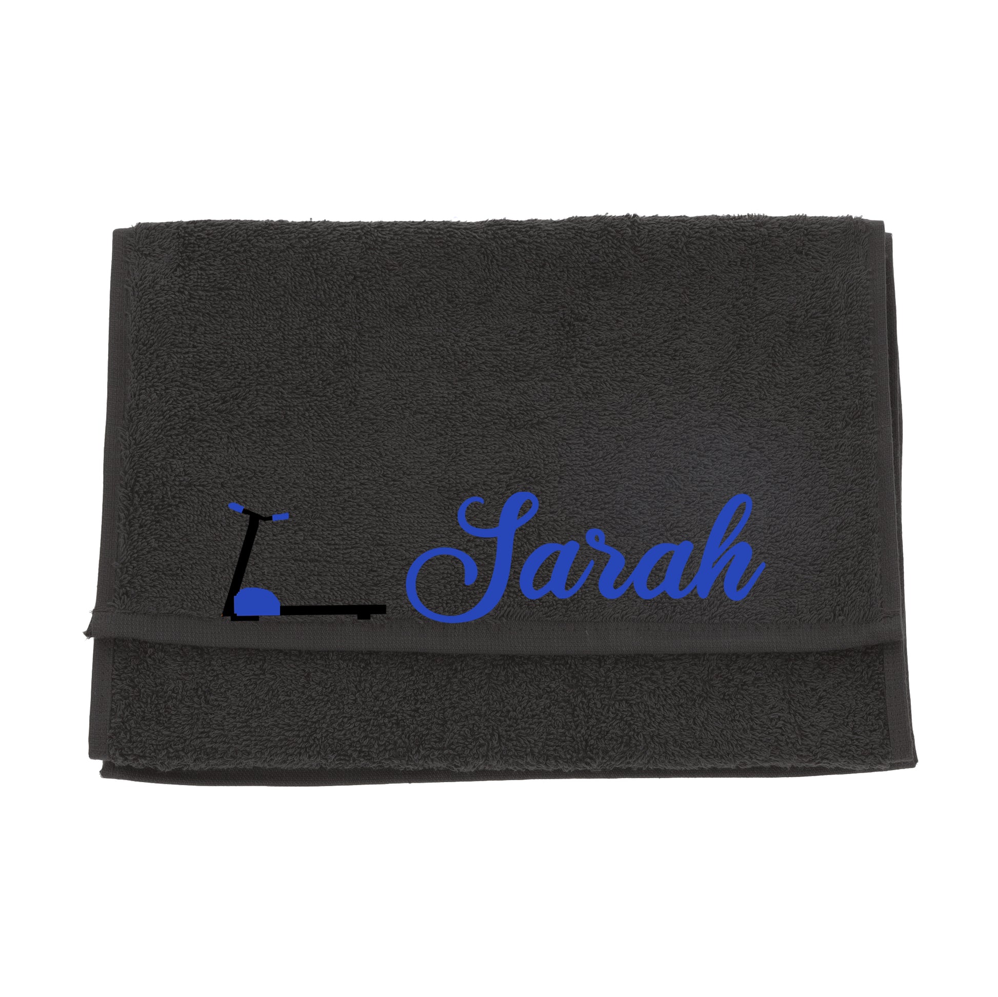 Personalised Embroidered Gym Sweat Sports Towel  - Always Looking Good - Slate Grey  
