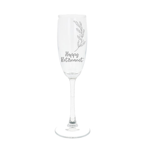 Personalised Champagne Glass For Retirement Gift - Always Looking Good -   