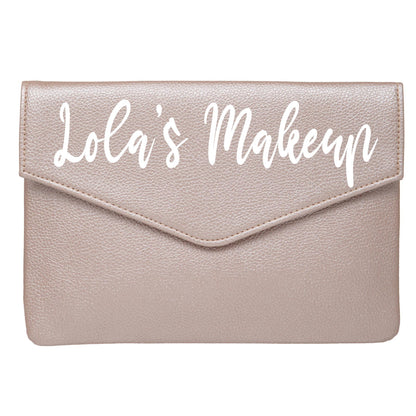 Personalised make up brush bag with white text - Always Looking Good -   