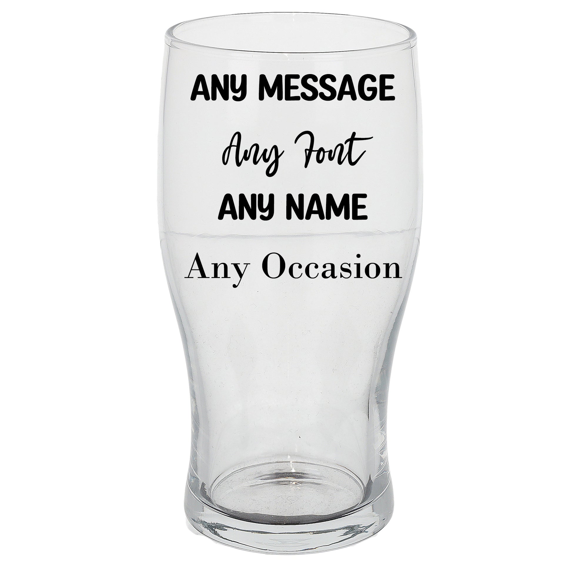 Create Your Own Beer or Lager Pint Glass  - Always Looking Good -   