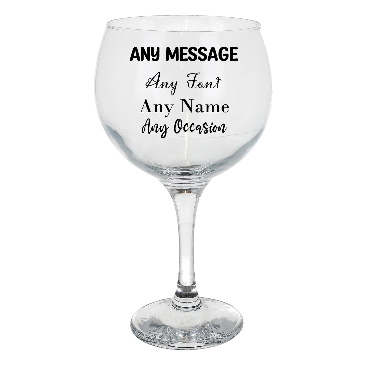 Create Your Own Personalised Engraved Gin Balloon Glass  - Always Looking Good -   