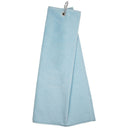 Personalised Embroidered Tri Fold TENNIS Towel Trifold with Carabiner Clip  - Always Looking Good - Light Blue  