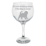Personalised Dog Breed Engraved  Gin Glass Gift - Always Looking Good -   