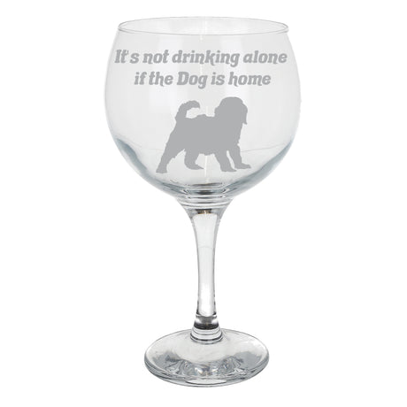 Personalised Dog Breed Engraved  Gin Glass Gift - Always Looking Good -   