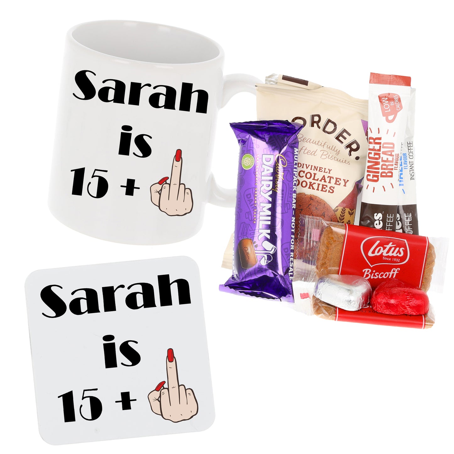 Personalised Age + Middle Finger Birthday Mug Gift Set  - Always Looking Good -   