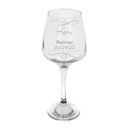 Personalised Engraved Retirement Wine Glass For Retirement Gift - Always Looking Good -   