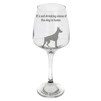 Wine Glass Engraved with Personalised Any Dog Breed  - Always Looking Good - Large - Empty Glass  