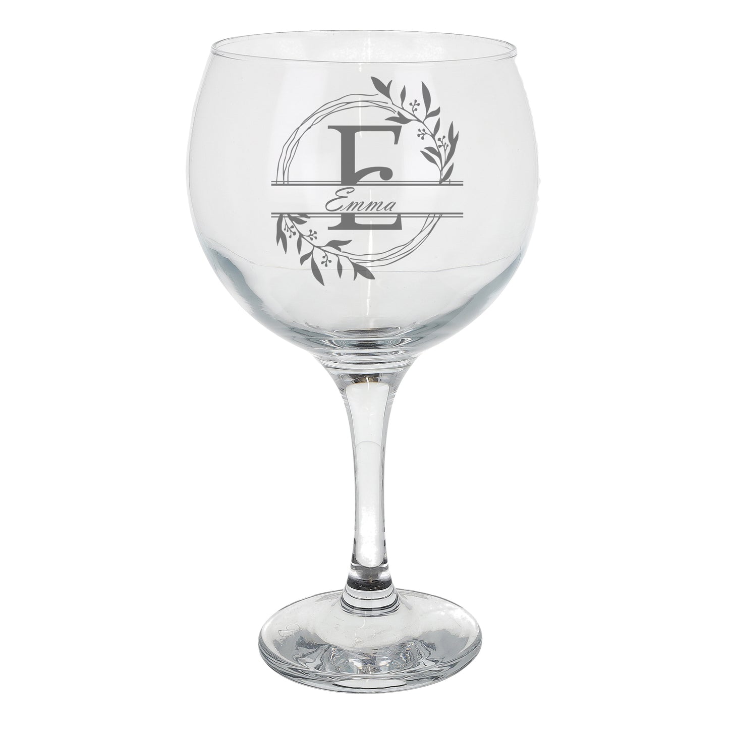 Personalised Engraved Initial Monogram Gin Glass Gift  - Always Looking Good -   