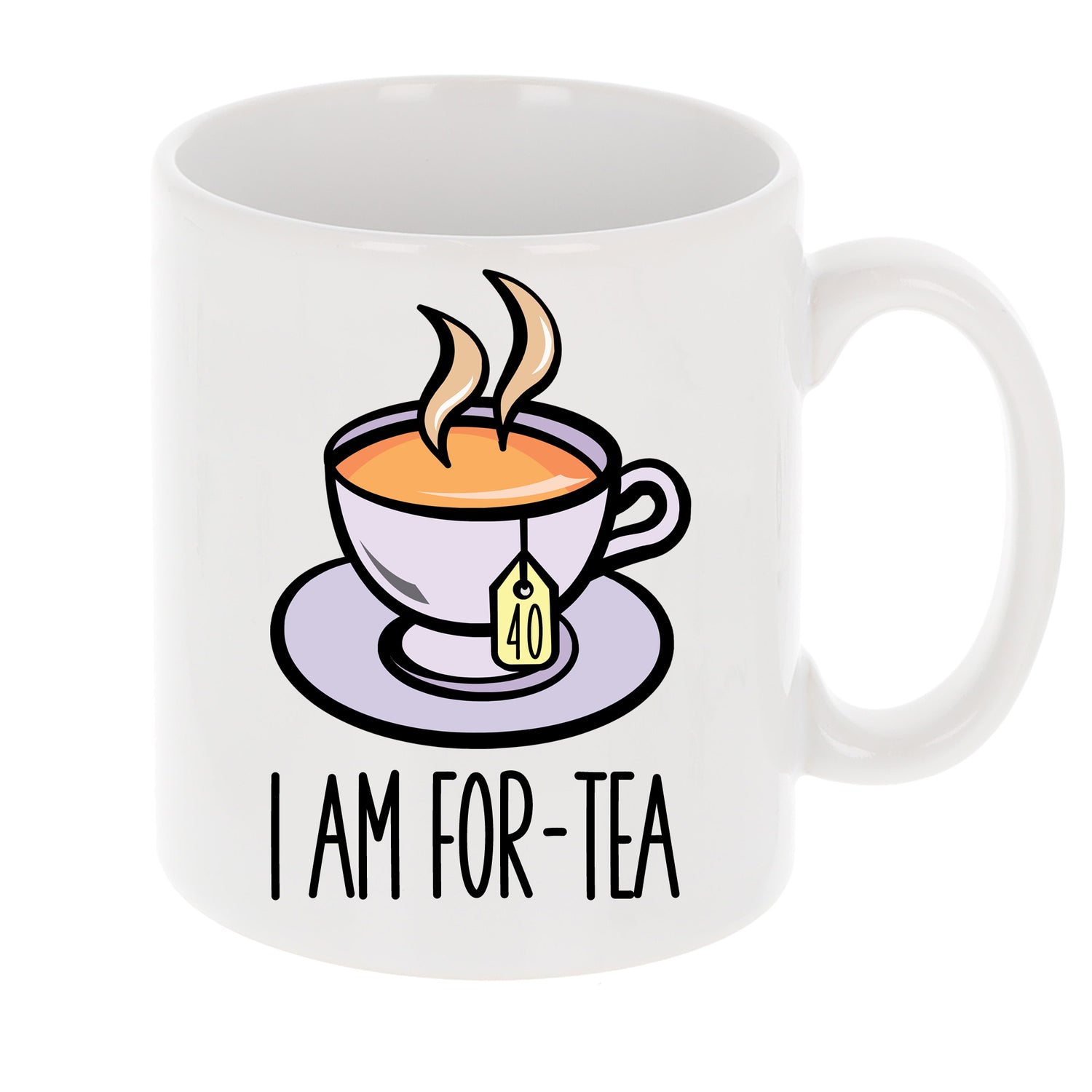 I Am For-Tea Funny 40th Birthday Mug Gift for Tea Lovers  - Always Looking Good - Mug Only  
