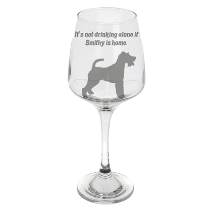 Wine Glass Engraved with Personalised Any Dog Breed  - Always Looking Good - Large - Empty Glass  