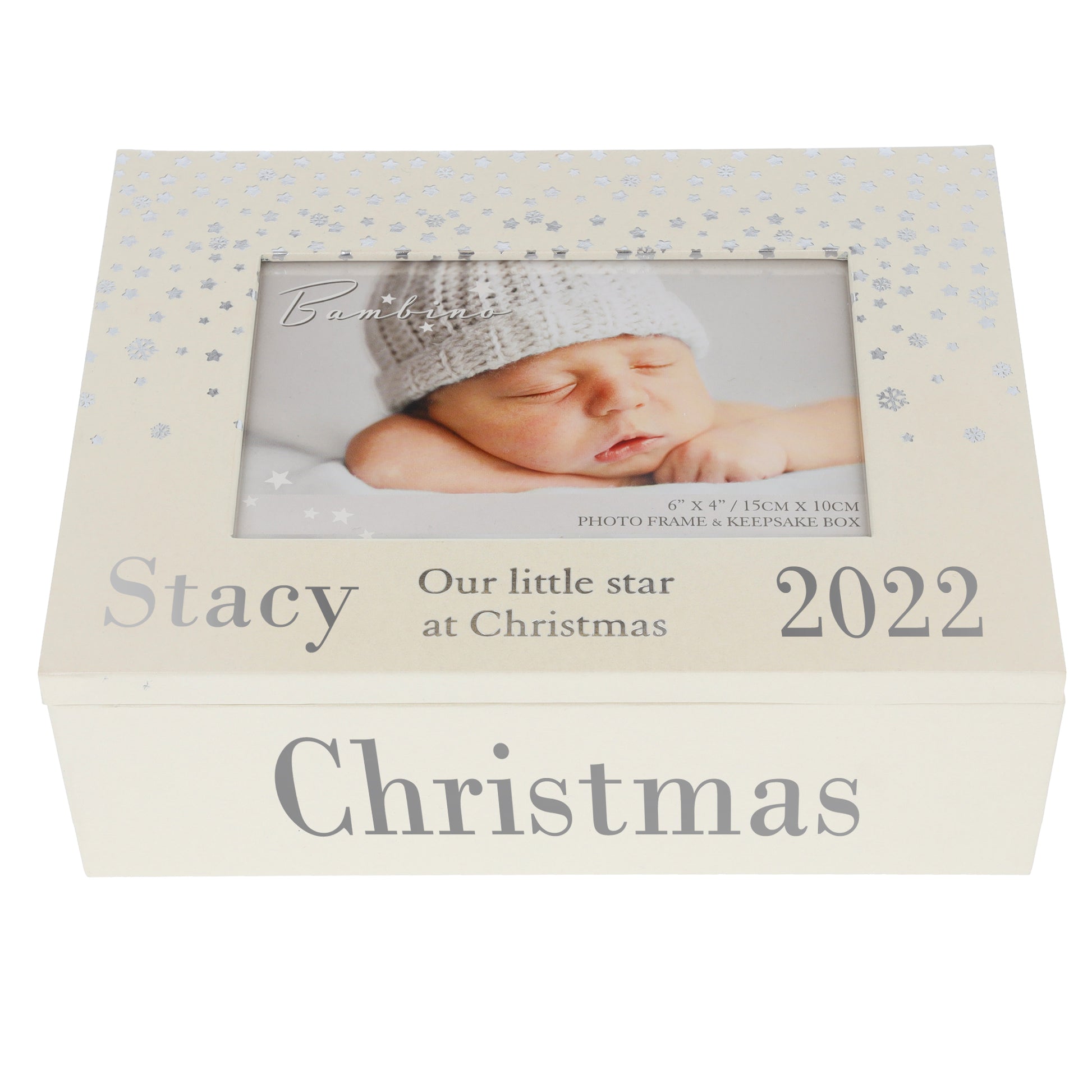 Personalised Christmas Keepsake Memory Baby Box and Photo Frame  - Always Looking Good -   