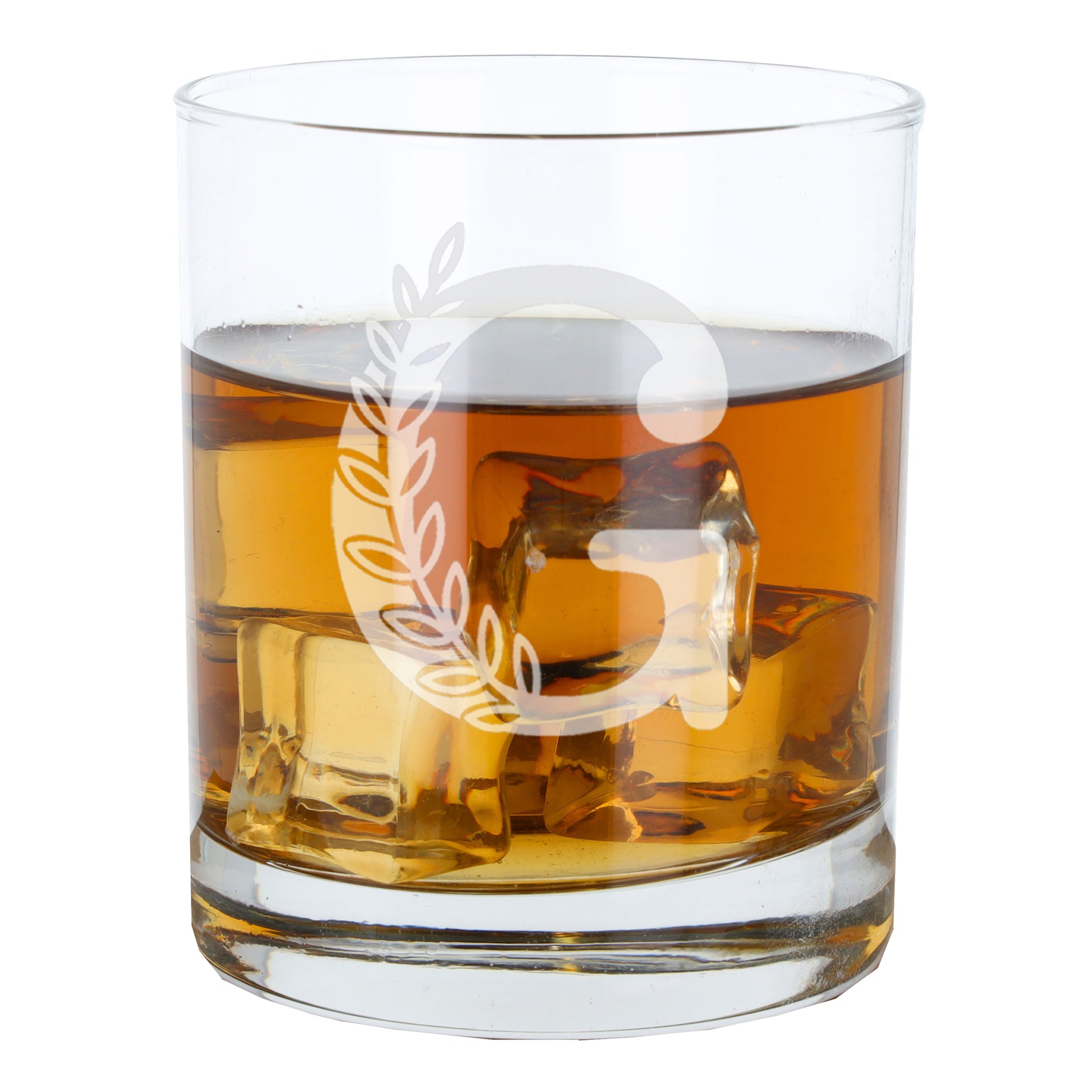 Personalised Engraved Monogram Initial Design Whisky Glass and/or Coaster Gift  - Always Looking Good -   