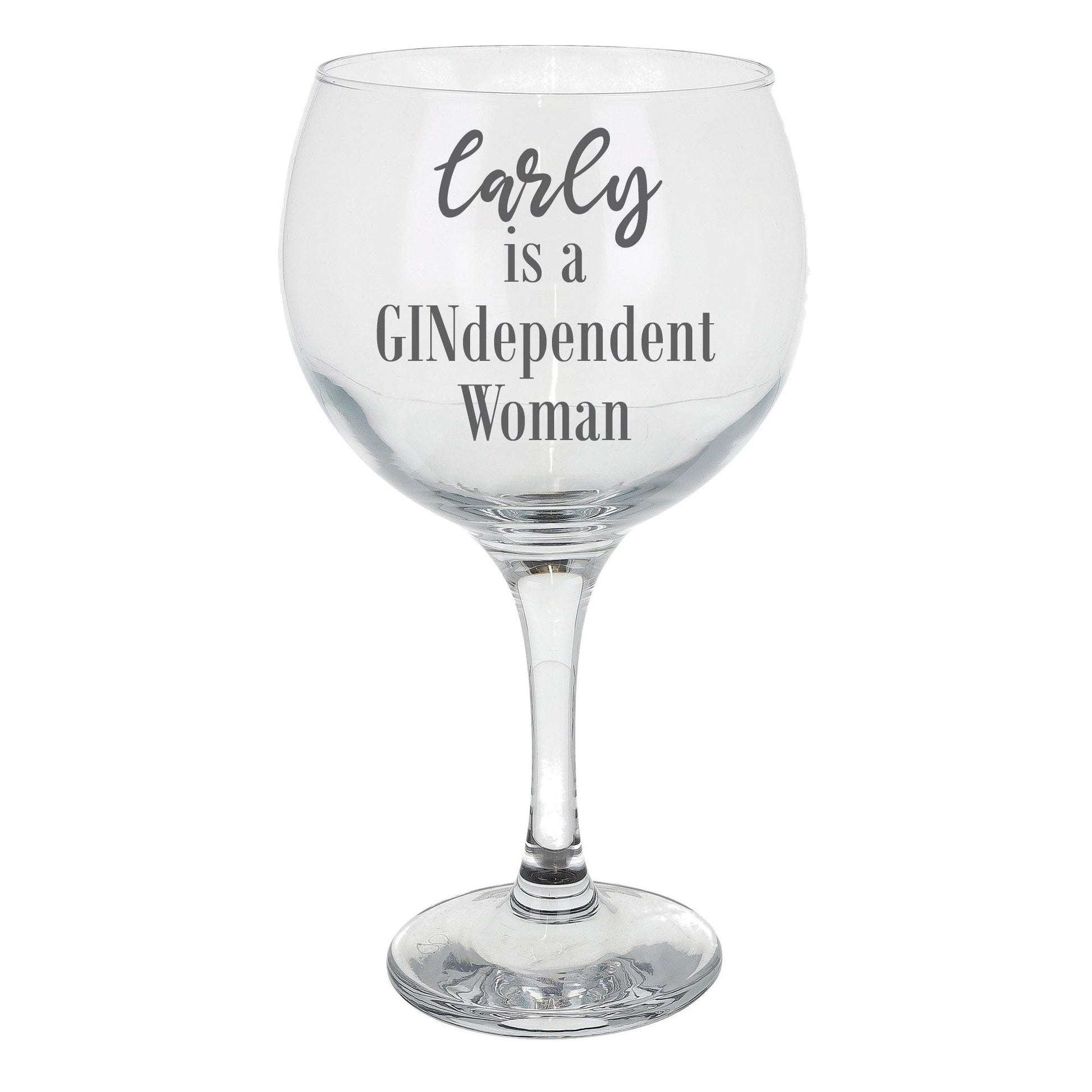 Personalised Engraved GINdependent Women Gin Glass  - Always Looking Good -   