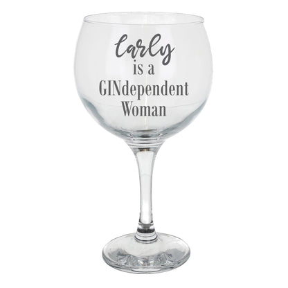 Personalised Engraved GINdependent Women Gin Glass  - Always Looking Good -   