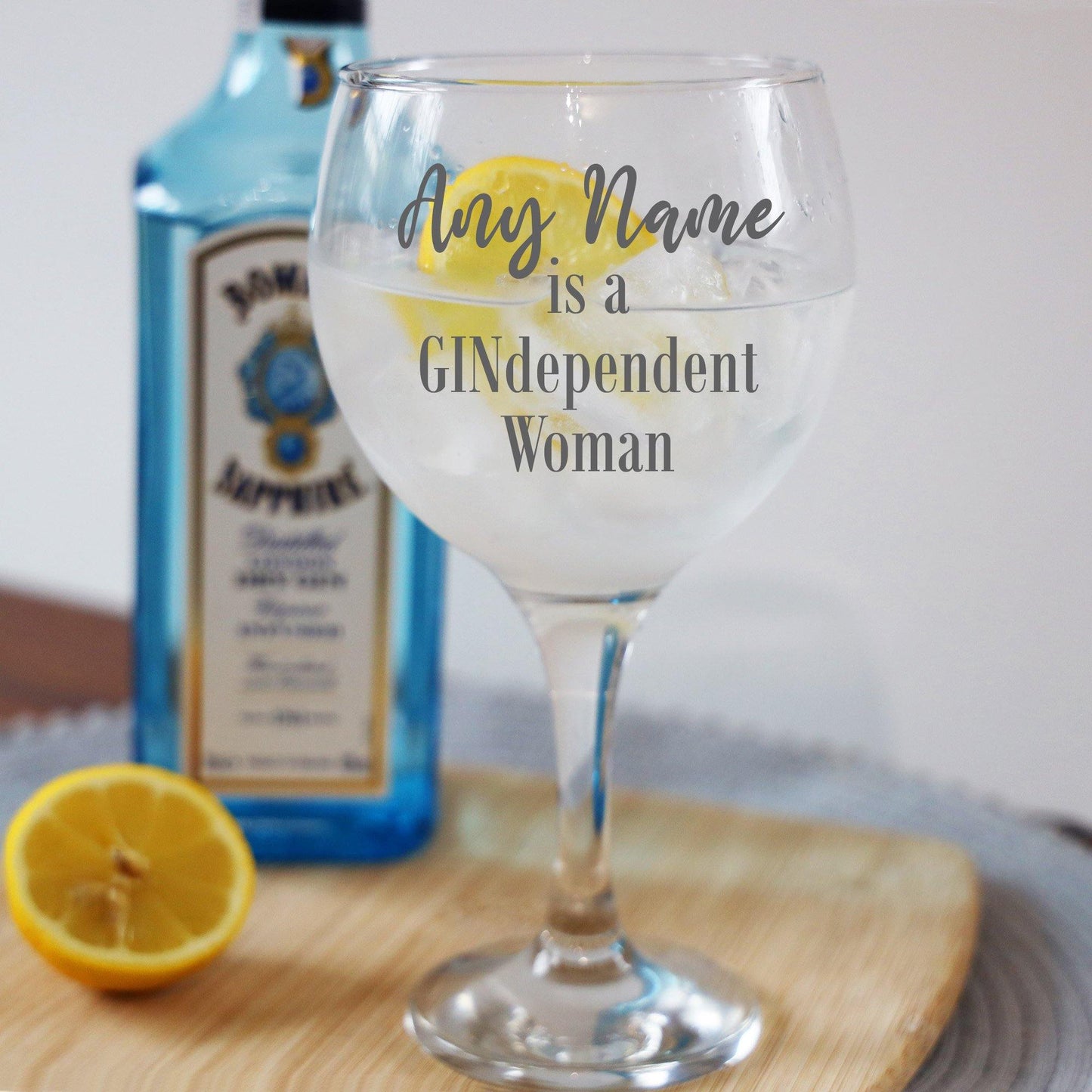 Personalised Engraved GINdependent Women Gin Glass  - Always Looking Good -   