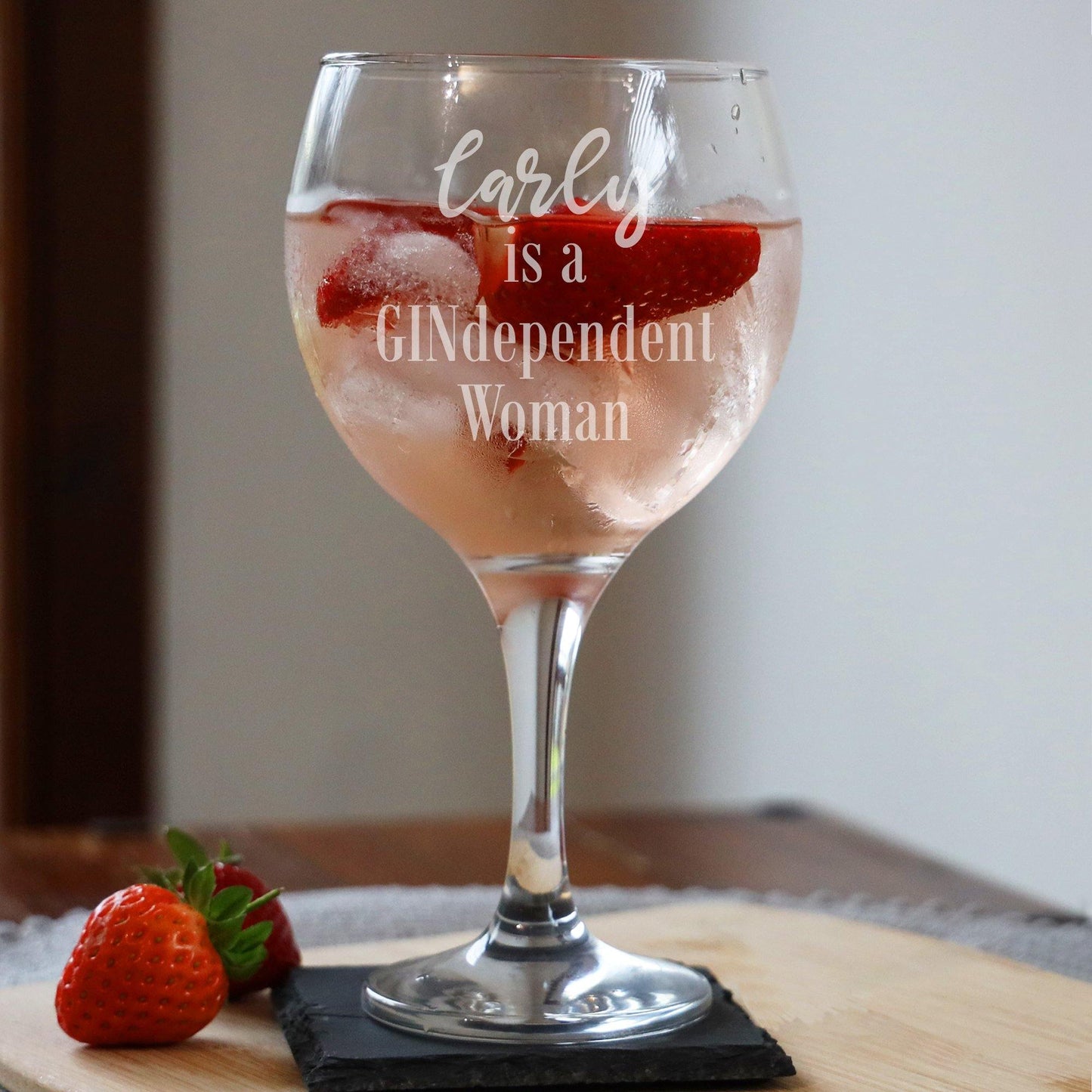 Personalised Engraved GINdependent Women Gin Glass  - Always Looking Good -   