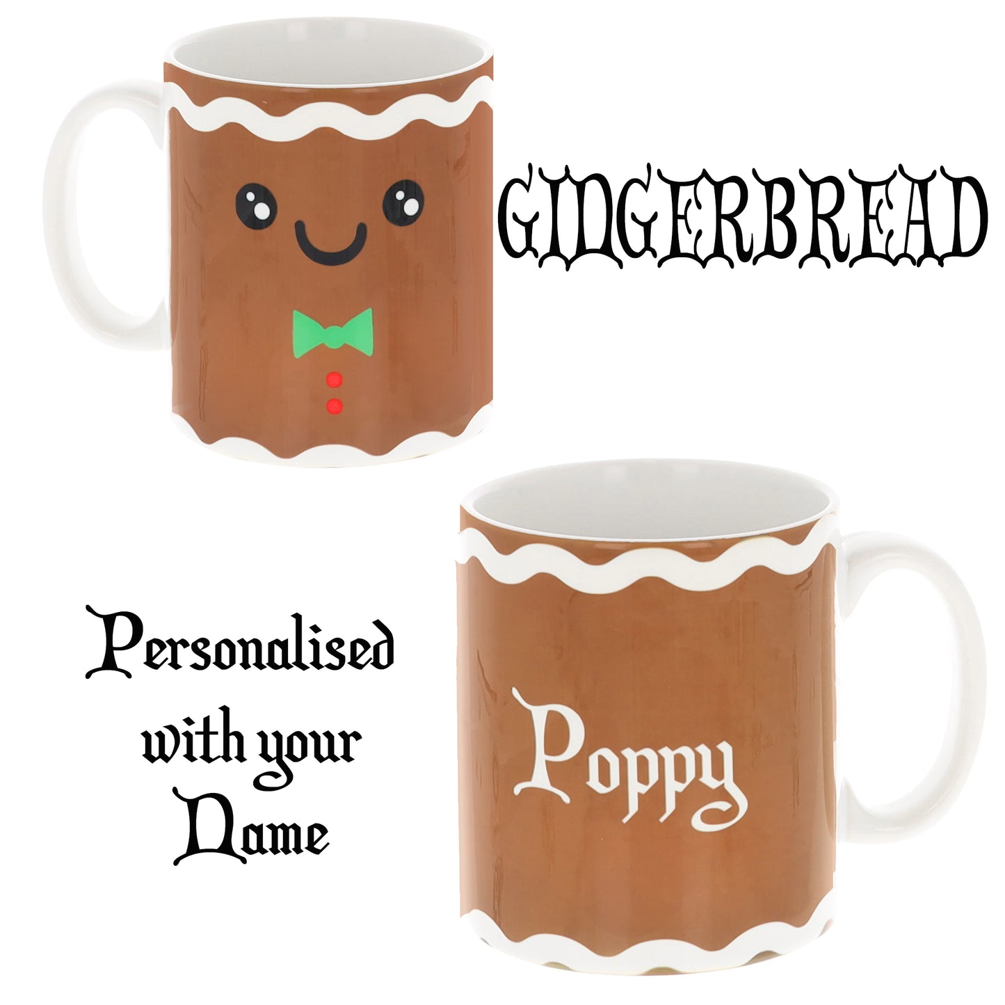 Personalised with Name Christmas Design Mug  - Always Looking Good -   