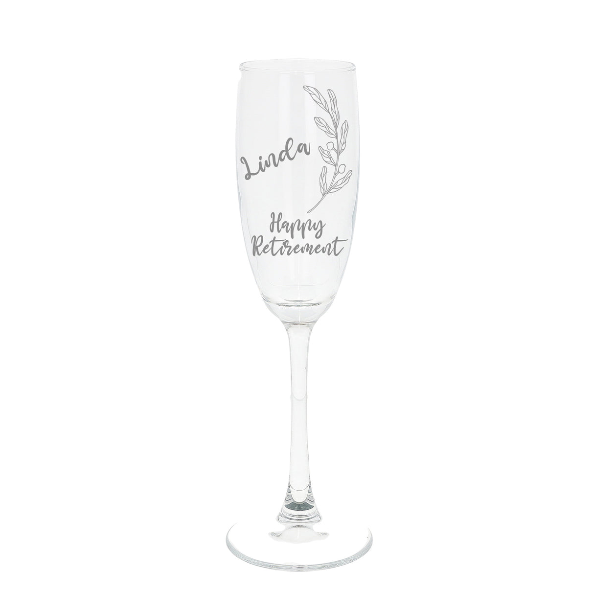 Personalised Champagne Glass For Retirement Gift - Always Looking Good -   